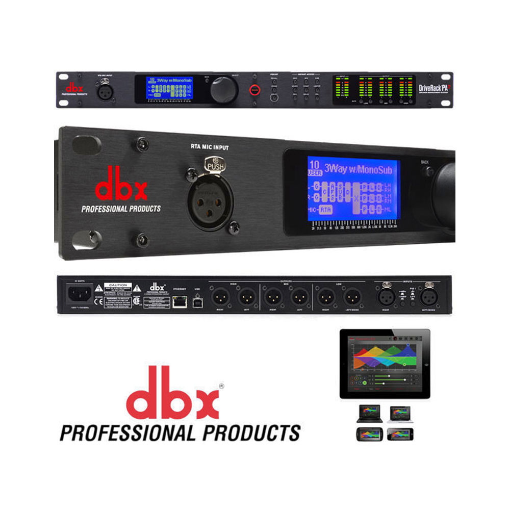 Processador para sistema de áudio 110v, EQs, Crossover, Delay e outros, DBX